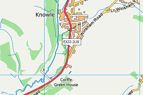 EX33 2LW map - OS VectorMap District (Ordnance Survey)