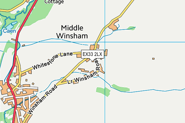 EX33 2LX map - OS VectorMap District (Ordnance Survey)