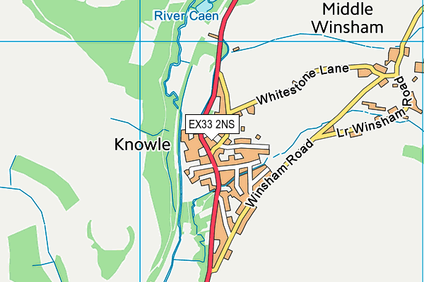 EX33 2NS map - OS VectorMap District (Ordnance Survey)