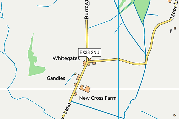 EX33 2NU map - OS VectorMap District (Ordnance Survey)