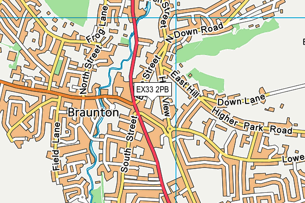 EX33 2PB map - OS VectorMap District (Ordnance Survey)