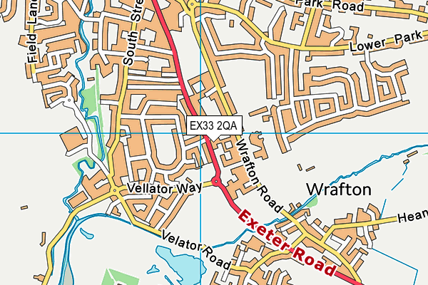 EX33 2QA map - OS VectorMap District (Ordnance Survey)