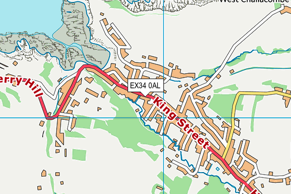 EX34 0AL map - OS VectorMap District (Ordnance Survey)
