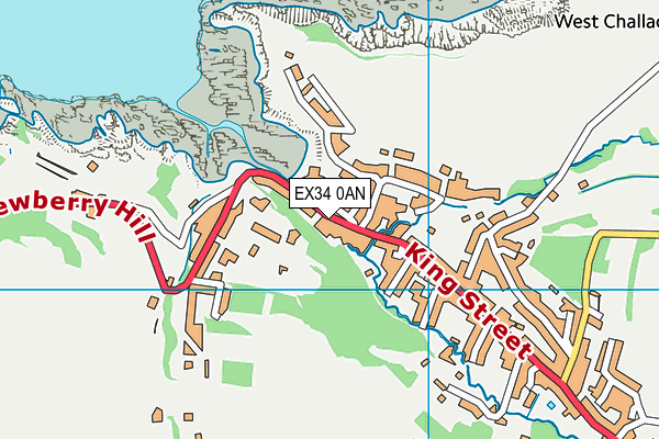 EX34 0AN map - OS VectorMap District (Ordnance Survey)