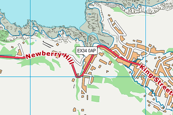 EX34 0AP map - OS VectorMap District (Ordnance Survey)