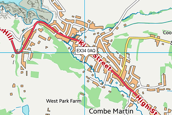 EX34 0AQ map - OS VectorMap District (Ordnance Survey)