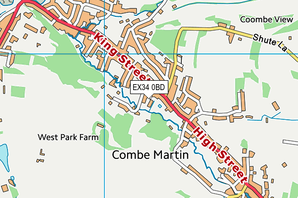 EX34 0BD map - OS VectorMap District (Ordnance Survey)