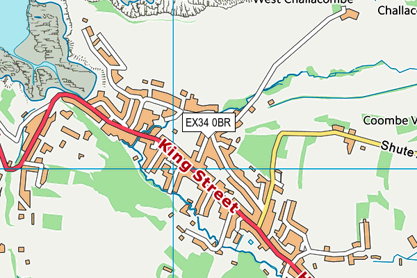 EX34 0BR map - OS VectorMap District (Ordnance Survey)