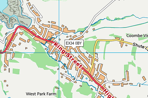 EX34 0BY map - OS VectorMap District (Ordnance Survey)