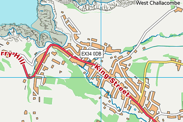 EX34 0DB map - OS VectorMap District (Ordnance Survey)