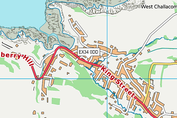 EX34 0DD map - OS VectorMap District (Ordnance Survey)