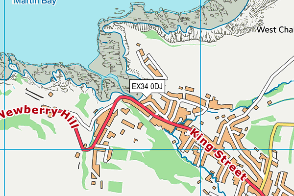 EX34 0DJ map - OS VectorMap District (Ordnance Survey)