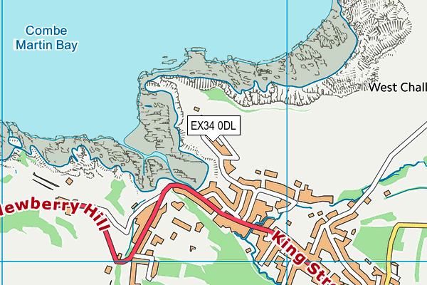 EX34 0DL map - OS VectorMap District (Ordnance Survey)