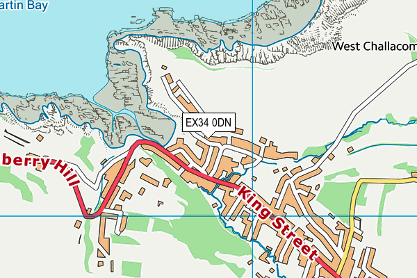 EX34 0DN map - OS VectorMap District (Ordnance Survey)