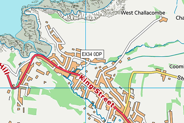 EX34 0DP map - OS VectorMap District (Ordnance Survey)