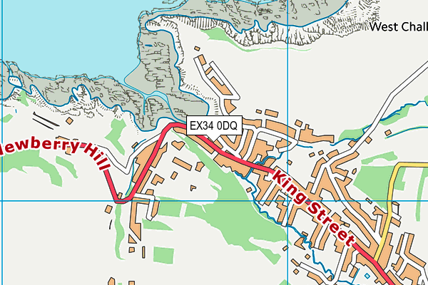 EX34 0DQ map - OS VectorMap District (Ordnance Survey)