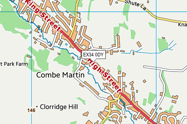 EX34 0DY map - OS VectorMap District (Ordnance Survey)