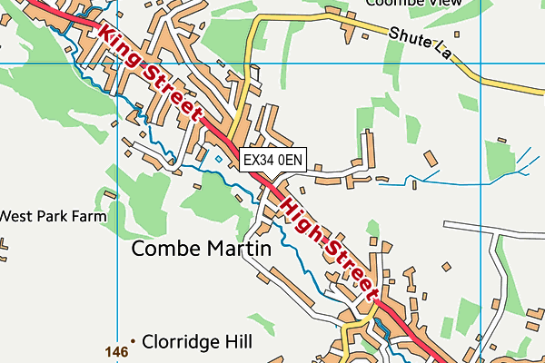 EX34 0EN map - OS VectorMap District (Ordnance Survey)