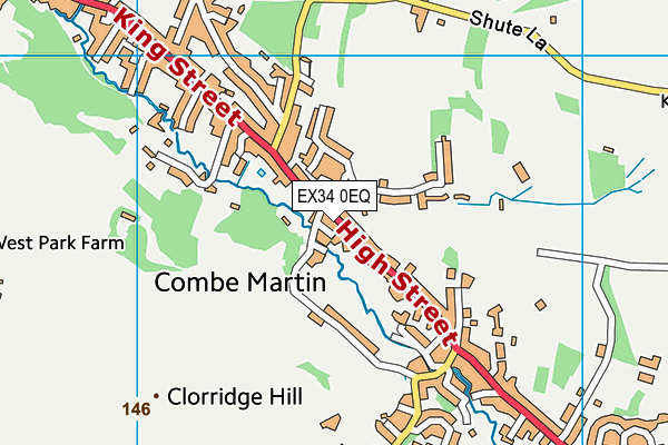 EX34 0EQ map - OS VectorMap District (Ordnance Survey)