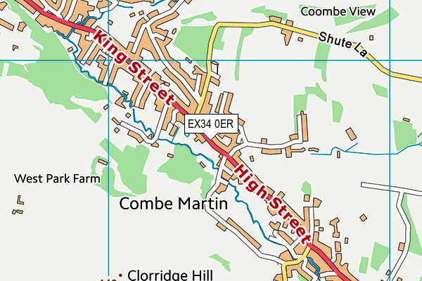 EX34 0ER map - OS VectorMap District (Ordnance Survey)