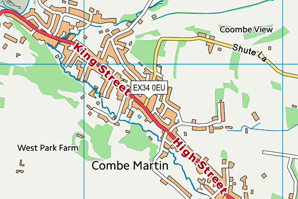 EX34 0EU map - OS VectorMap District (Ordnance Survey)