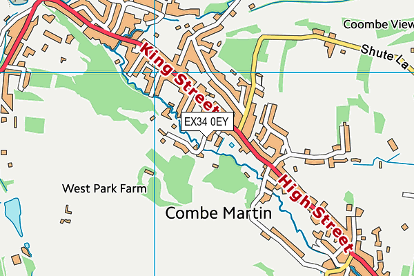 EX34 0EY map - OS VectorMap District (Ordnance Survey)