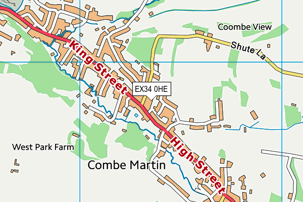 EX34 0HE map - OS VectorMap District (Ordnance Survey)