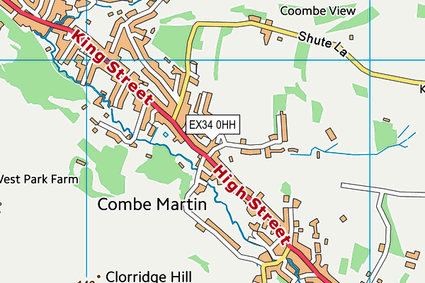 EX34 0HH map - OS VectorMap District (Ordnance Survey)