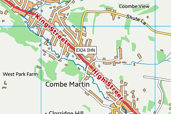 EX34 0HN map - OS VectorMap District (Ordnance Survey)