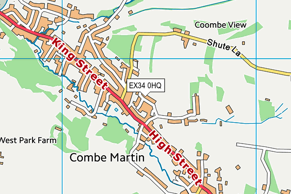 EX34 0HQ map - OS VectorMap District (Ordnance Survey)