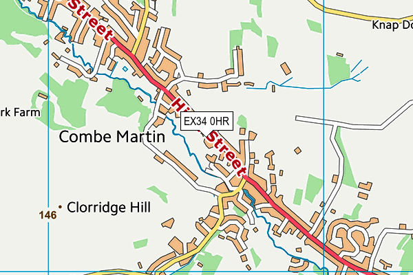 EX34 0HR map - OS VectorMap District (Ordnance Survey)