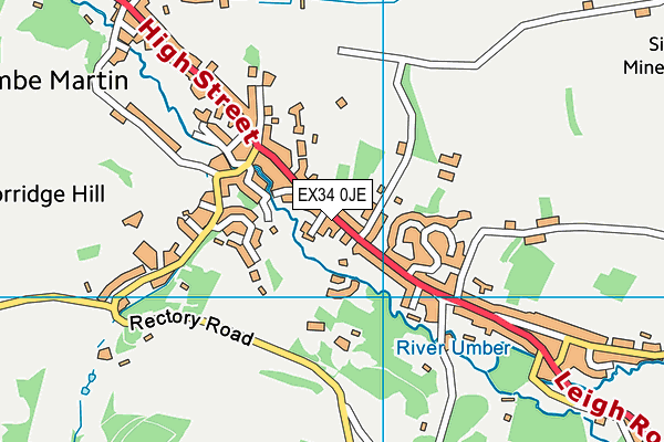 EX34 0JE map - OS VectorMap District (Ordnance Survey)