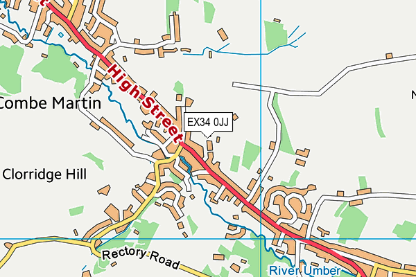 EX34 0JJ map - OS VectorMap District (Ordnance Survey)