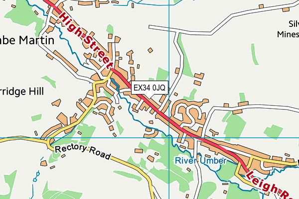 EX34 0JQ map - OS VectorMap District (Ordnance Survey)