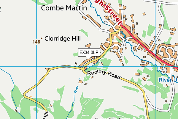 EX34 0LP map - OS VectorMap District (Ordnance Survey)