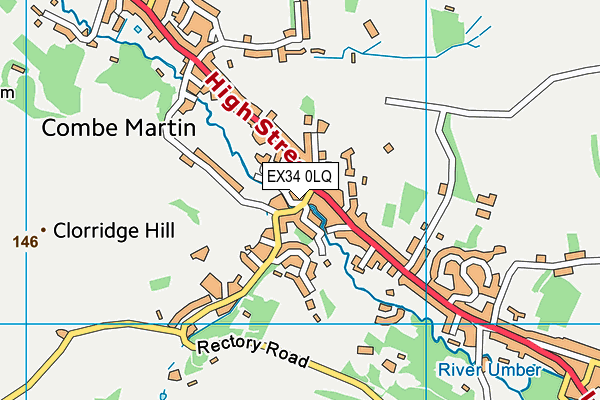 EX34 0LQ map - OS VectorMap District (Ordnance Survey)