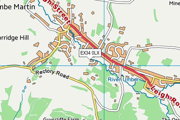 EX34 0LX map - OS VectorMap District (Ordnance Survey)