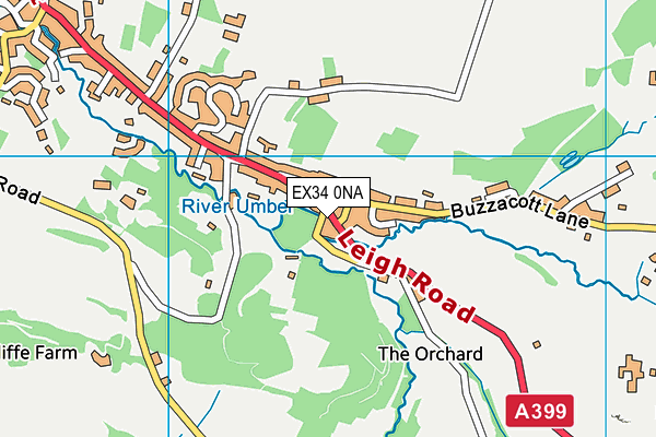 EX34 0NA map - OS VectorMap District (Ordnance Survey)