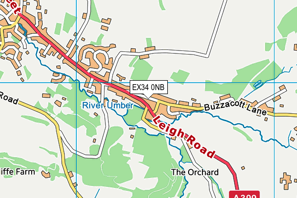 EX34 0NB map - OS VectorMap District (Ordnance Survey)