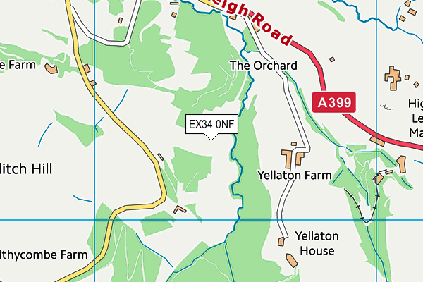 EX34 0NF map - OS VectorMap District (Ordnance Survey)