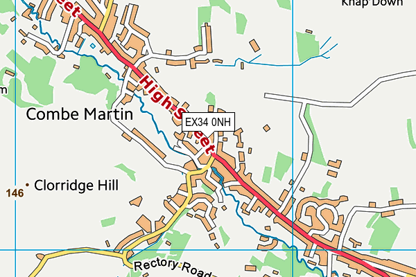 EX34 0NH map - OS VectorMap District (Ordnance Survey)