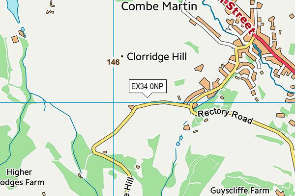 EX34 0NP map - OS VectorMap District (Ordnance Survey)