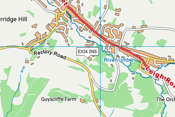 EX34 0NS map - OS VectorMap District (Ordnance Survey)