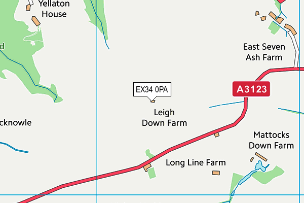 EX34 0PA map - OS VectorMap District (Ordnance Survey)