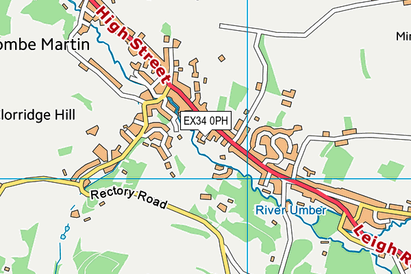 EX34 0PH map - OS VectorMap District (Ordnance Survey)