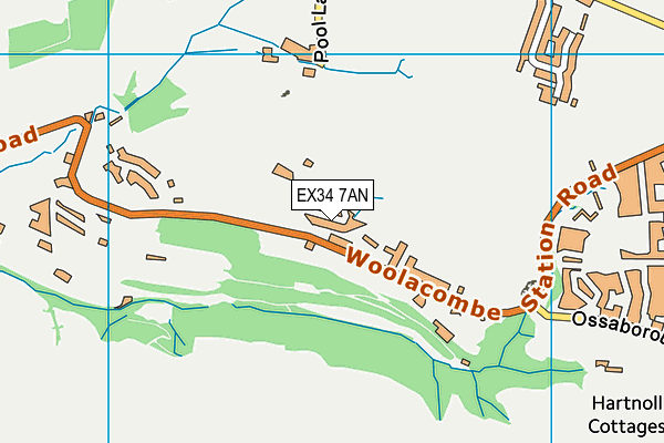 EX34 7AN map - OS VectorMap District (Ordnance Survey)
