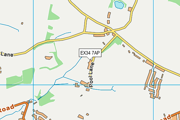 EX34 7AP map - OS VectorMap District (Ordnance Survey)