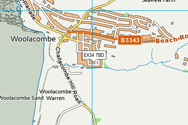 EX34 7BD map - OS VectorMap District (Ordnance Survey)