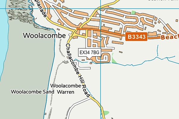 EX34 7BG map - OS VectorMap District (Ordnance Survey)