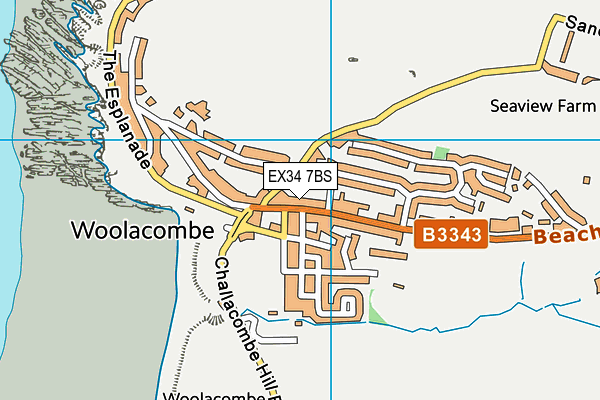 EX34 7BS map - OS VectorMap District (Ordnance Survey)